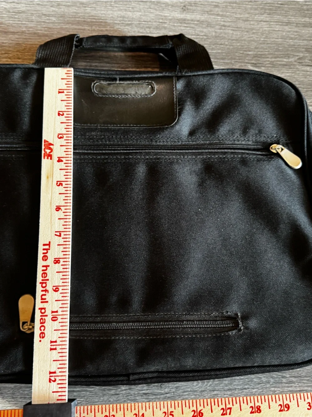 Black Laptop Bag-Briefcase with Shoulder Strap Multi-Compartment Work Travel Bag